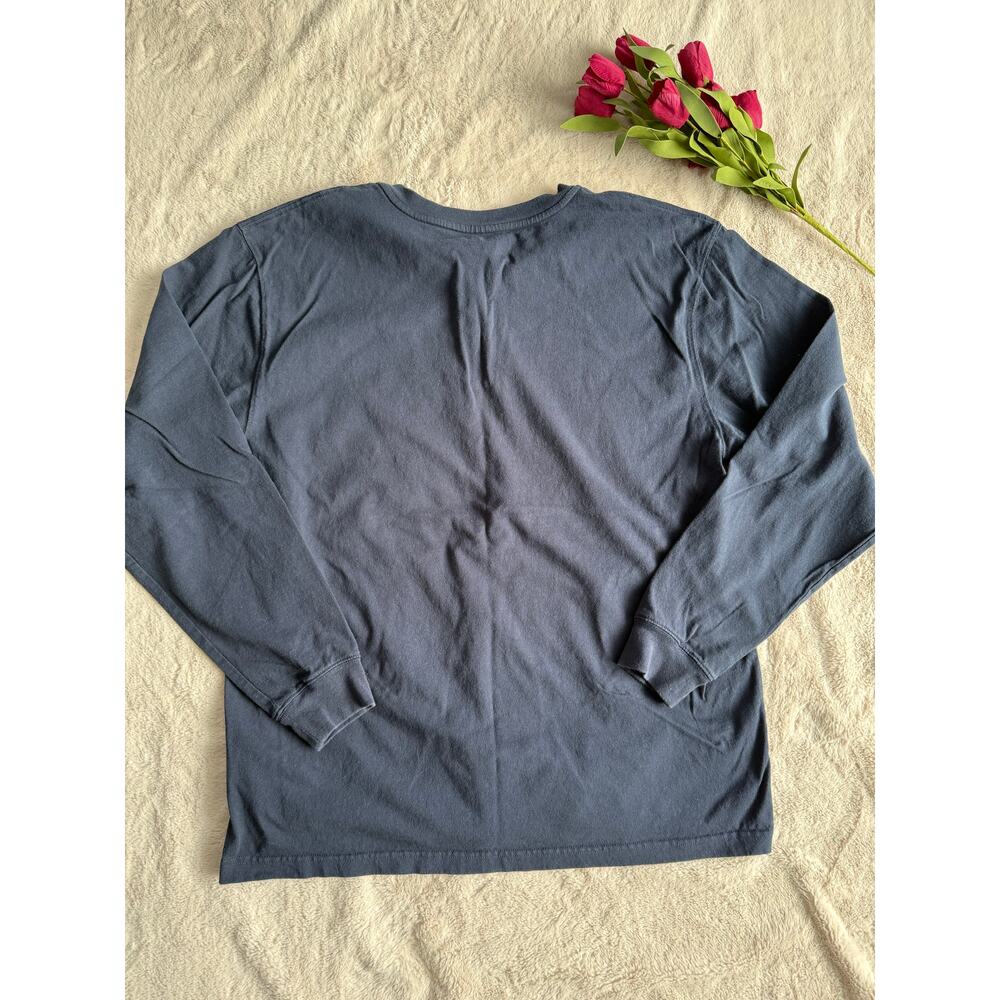 Carhartt Loose Fit Long Sleeve Henley Navy Size Large - Picture 6 of 6